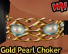 Gold Pearl Choker