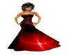 Long red ball gown