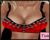 Red Biker Bra