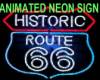 (J) Neon Route 66 Sign