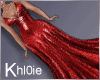 K red sparkle gown