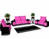 (JT) Pink & Black Couch