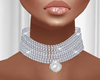 Diamonds Choker + Pearl