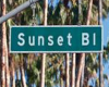 Sunset Bl street sign