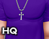 Purple T-Shirt +Necklace