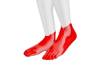 red latex toe socks
