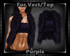 Fur Vest and Top Purple