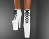 hot white silver boots