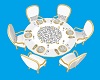 gold/white dining table