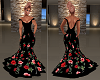 Black Gown With Flowers