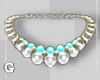 G l Teal Pearl Necklace