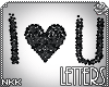 .nkk I<3U Black Letters 