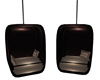 Brown hanging chairs