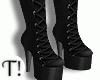 T! Black Knee High Boots