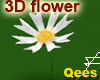 3D Flowers white