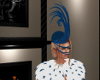 Feather Hat Blue