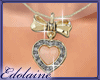 E~ Bow & Heart Necklace