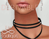 Black Bow Necklaces