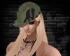 militar Hat + blond hair