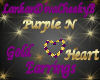 PURPLE N GOLD HEART