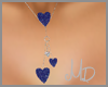Blue Hearts Necklace