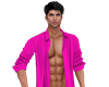 pink open  shirt male