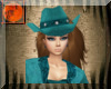 Cowgirl suede teal hat