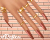 Brown nails& Rings