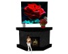 Red Rose Fireplace