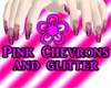 Pink Chevron Nails