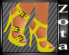 Yellow Strap Heels