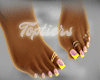 Yellow pedi feet