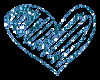 Blue Glitter Heart