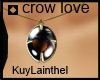 Crow love necklace