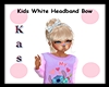 KIDS White Headband Bow