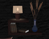 Rustic Shelf with Lamp ~
