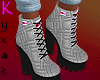 K~Gray Heeled Boots