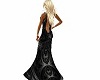 Gothic black drape dress