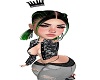 green and black hair