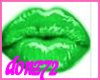 hot lips green sticker