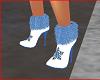 Blue Fur Snowflake Boots