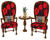 chat chair set rose