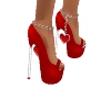 chained red heart shoes