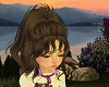 Kid messy brown ponytail