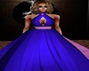 blue with purple gown