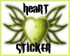 yellow heart sticker