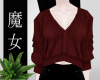 光 Knit Sweater a Red