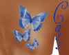 Triple Blue Butterflies