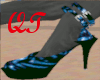 pvc blue heels
