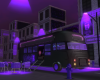 PURPLE NEON BUS ROOM